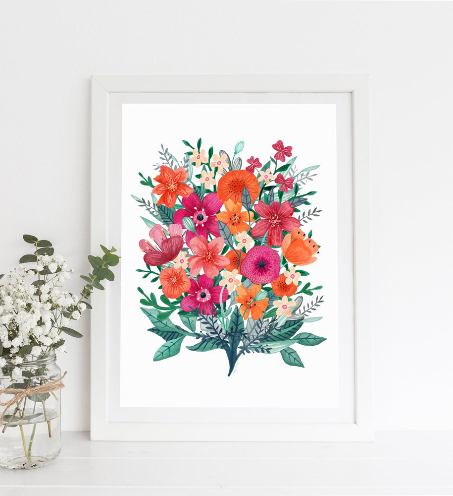 Bright Floral Bouquet Print