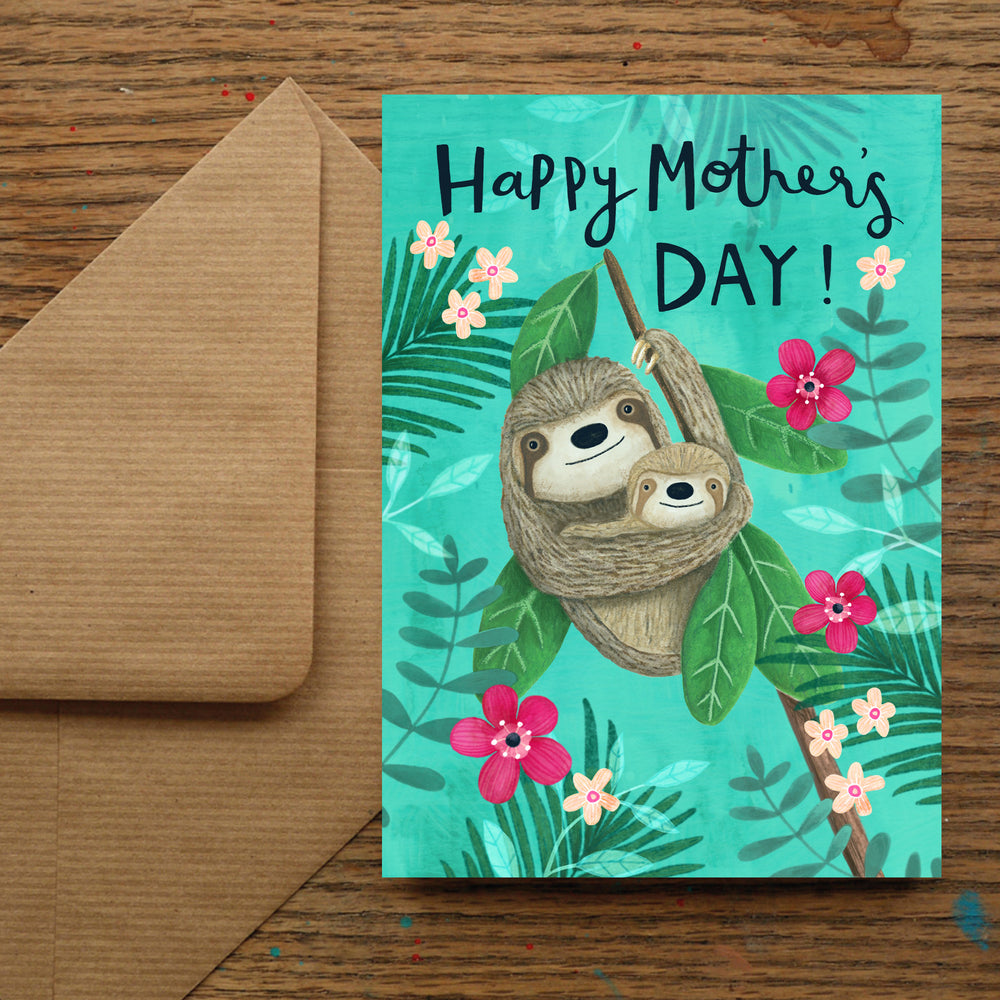 
            
                Load image into Gallery viewer, Mother&amp;#39;s Day Sloth Cuddle Card
            
        