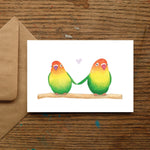 Lovebirds Love Greetings Card