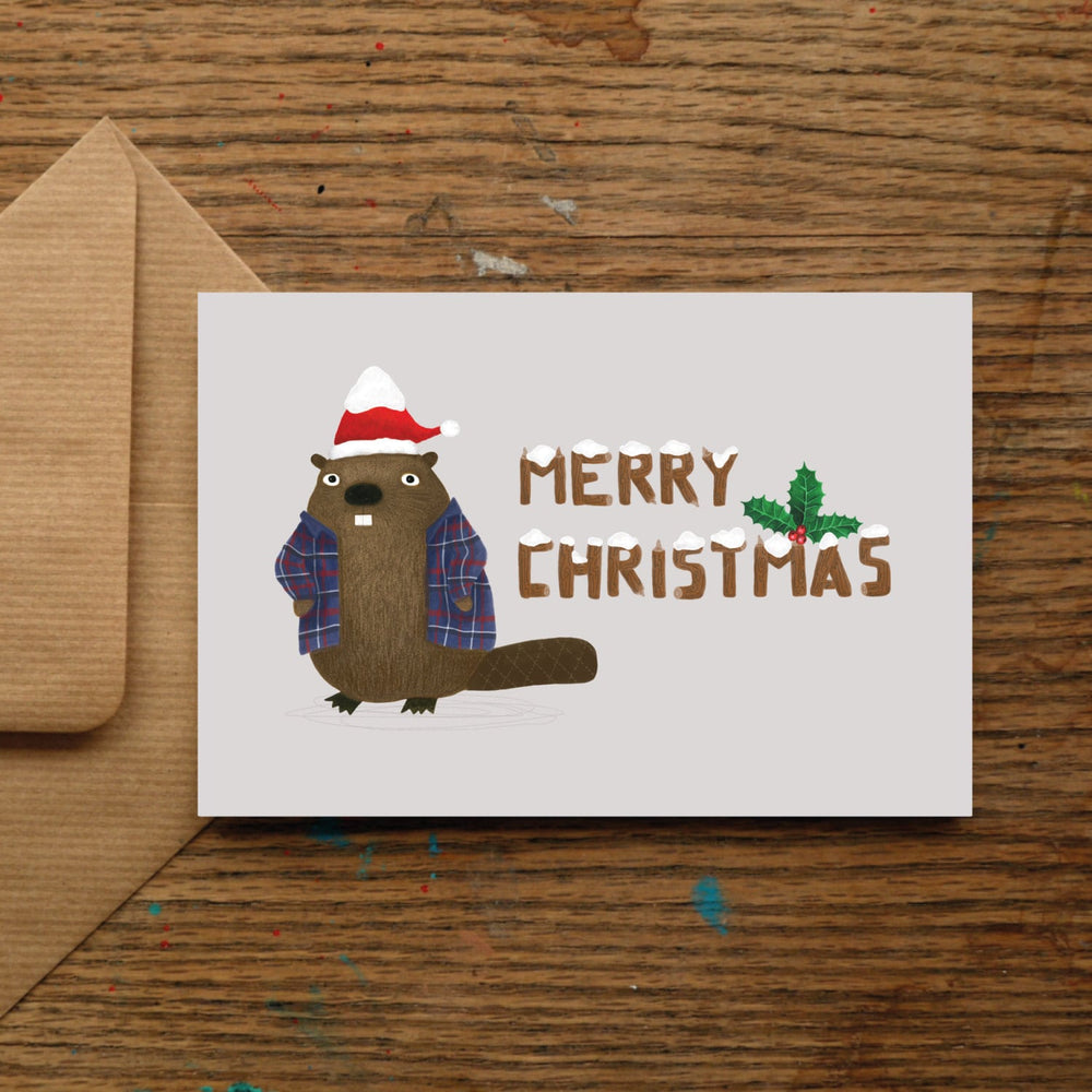 Merry Christmas Beaver Christmas Cards