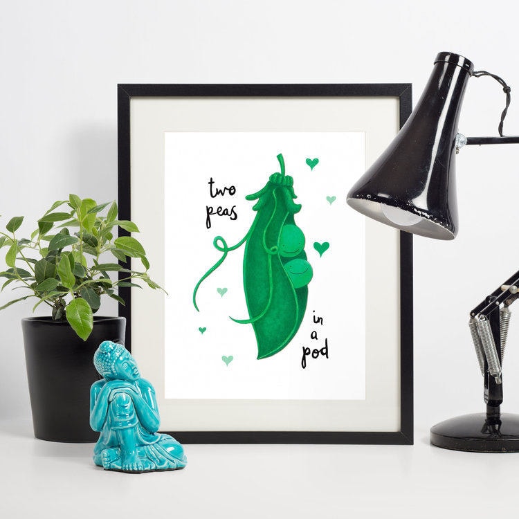 
            
                Load image into Gallery viewer, Two Peas in a Pod Art Print
            
        