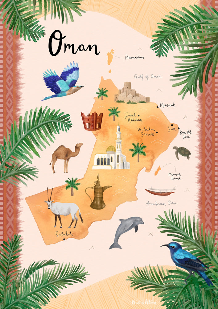 Oman Illustrated Map