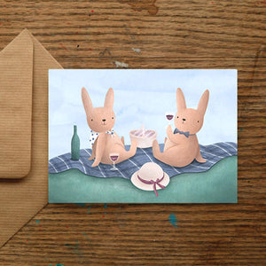 
            
                Load image into Gallery viewer, Bunnies Picnic Anniversary Card
            
        