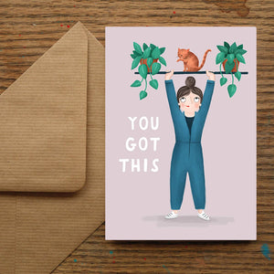 
            
                Load image into Gallery viewer, &amp;quot;You Got This&amp;quot; Good Luck Greetings Card
            
        
